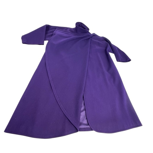 VINTAGE RUTLAND Purple Wool Cape Coat Women's Size 1X - Picture 10 of 16
